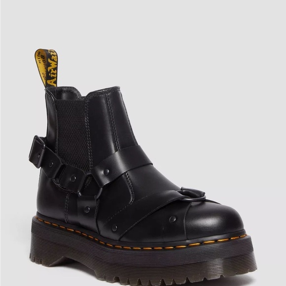 Dr. Martens Unisex 2976 Quad Harness Paris Leather Boots - Picture 2 of 9